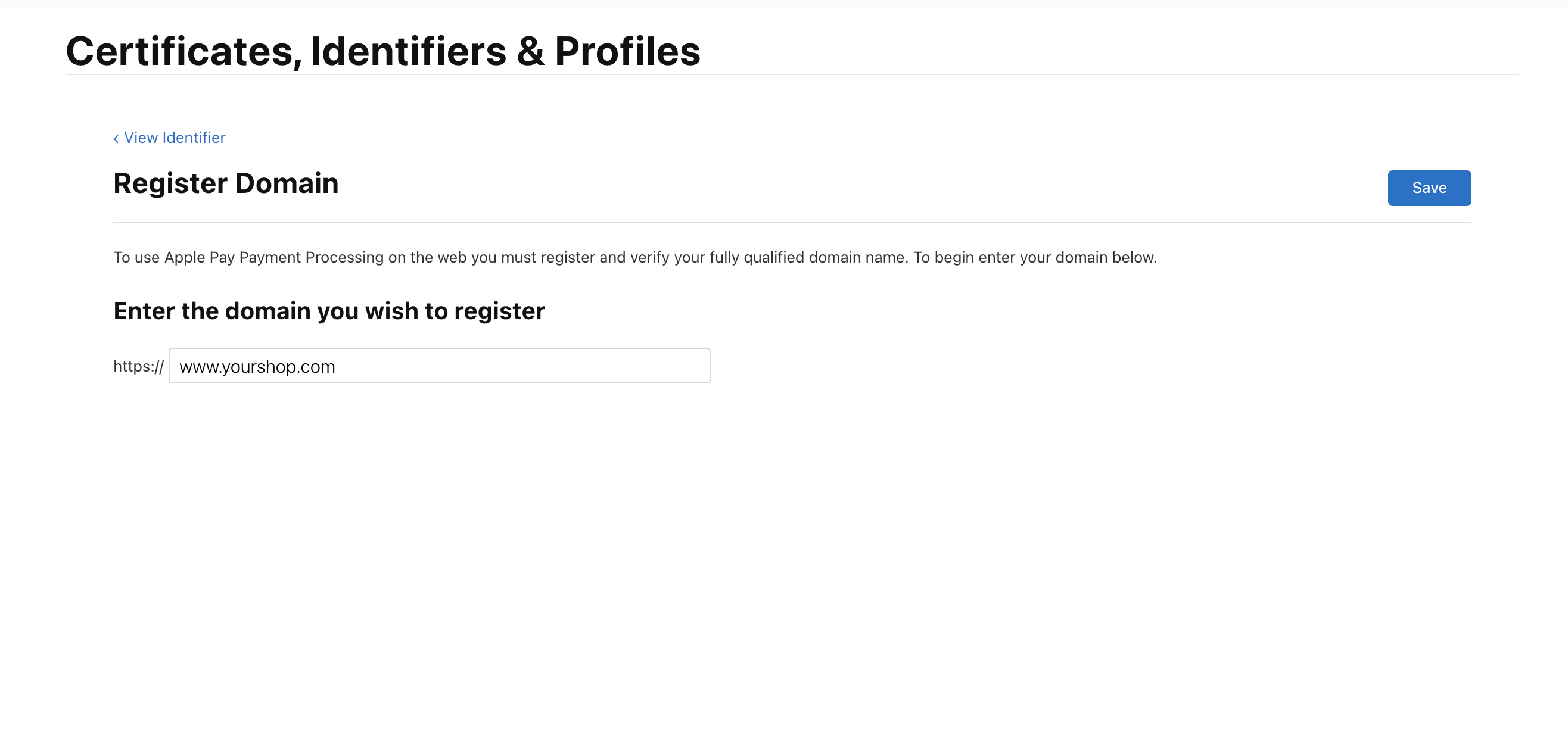 Add Domain
